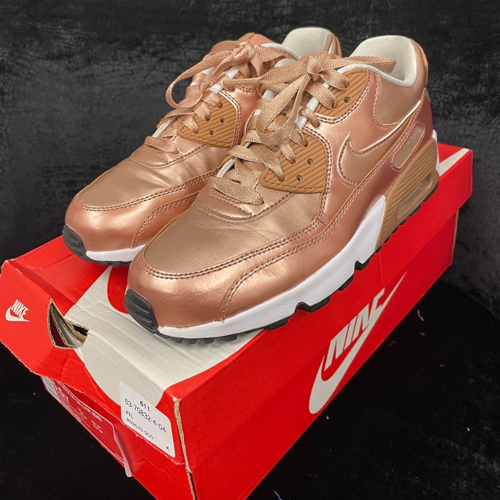 Rose gold Nike Air Max 90s